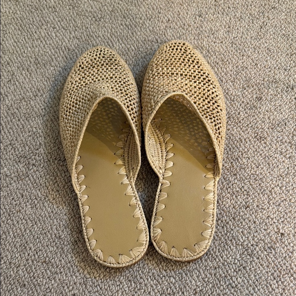 Raffia Handmade Women's Slip-On Sandals - 8.5/9 - Picture 2 of 6